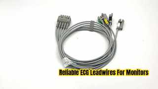 GE Ref:412681-003 Multi-Link ECG Leadwire Group Set,5 -Lead,Grabber,IEC 74 CM / 29 IN การใช้งานของสายไฟไฟฟ้า