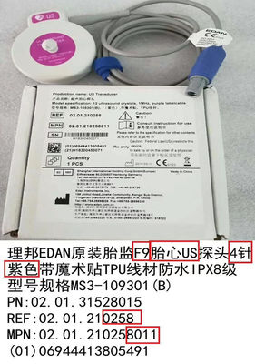 US Transducer Fetal Ultrasound Probe 4 Needle กันน้ํา IPX8 MS3-109301
