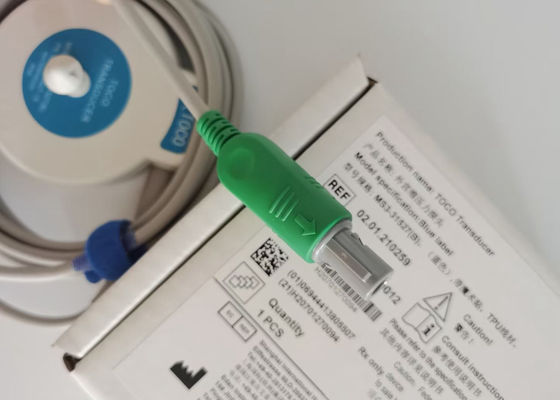 MS3-31527 Toco Transducer Probe 6 Needle Single Slot Blue Ribbon Velcro ความยาว 2.5 ม.