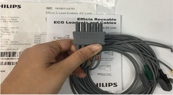 PHLIP Efficia สามารถใช้งานได้อีก 5 ครั้ง สายไฟฟ้า ECG สายไฟฟ้า IEC ขาขาสําหรับผู้ใหญ่