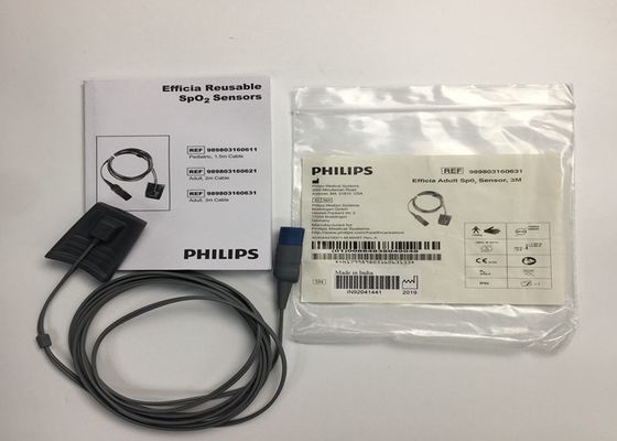 Phlip Efficia เครื่องตรวจจับ SpO2 สามารถใช้ได้อีกครั้ง หัว 8 ปิน 3M 989803160631