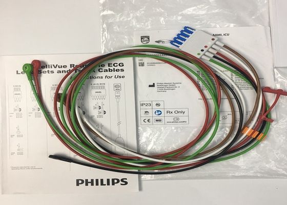 Phlip M1644A Intellivue ECG Cable 5 Lead สามารถใช้ได้ใหม่ได้ 989803144991