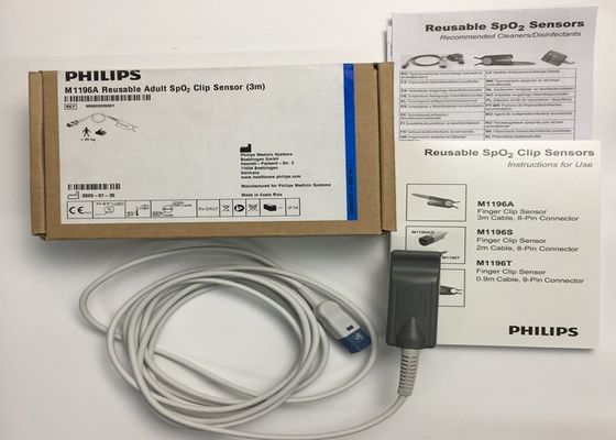 Phlip M1196A อุปกรณ์สํารอง EKG เครื่องจับนิ้ว 3M พร้อมเครื่องเชื่อม 8 PIN
