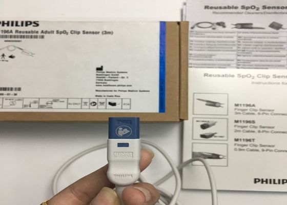 Phlip M1196A อุปกรณ์สํารอง EKG เครื่องจับนิ้ว 3M พร้อมเครื่องเชื่อม 8 PIN