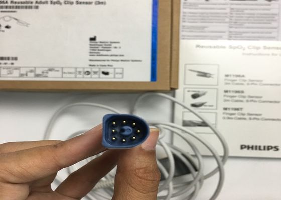 Phlip M1196A อุปกรณ์สํารอง EKG เครื่องจับนิ้ว 3M พร้อมเครื่องเชื่อม 8 PIN