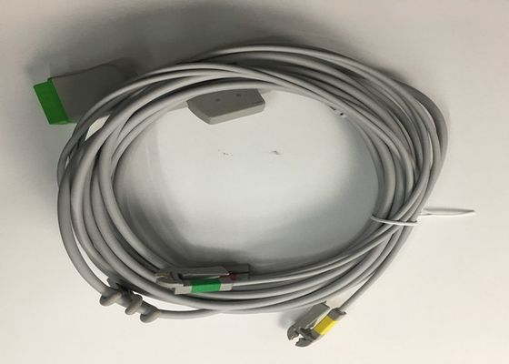 ส่วนสํารองอีเคจี Multi Link สายเคเบิล 3 Lead With Integrated Grabber สายเชือกนํา 3.6M