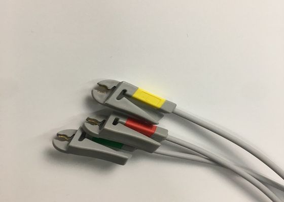 ส่วนสํารองอีเคจี Multi Link สายเคเบิล 3 Lead With Integrated Grabber สายเชือกนํา 3.6M