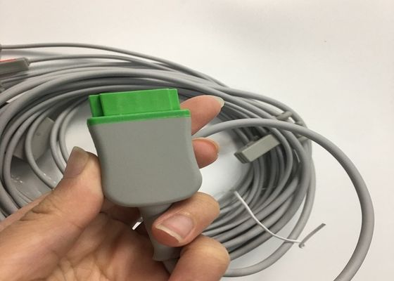 ส่วนสํารองอีเคจี Multi Link สายเคเบิล 3 Lead With Integrated Grabber สายเชือกนํา 3.6M