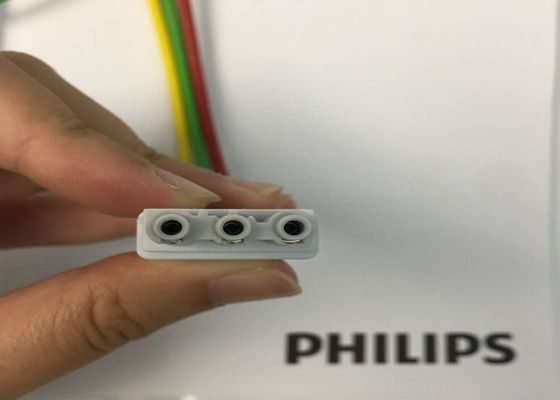 M1674A ตําแหน่ง ECG Lead Set Cable 3 ตําแหน่ง IEC ICU 1M สําหรับอุปกรณ์การแพทย์