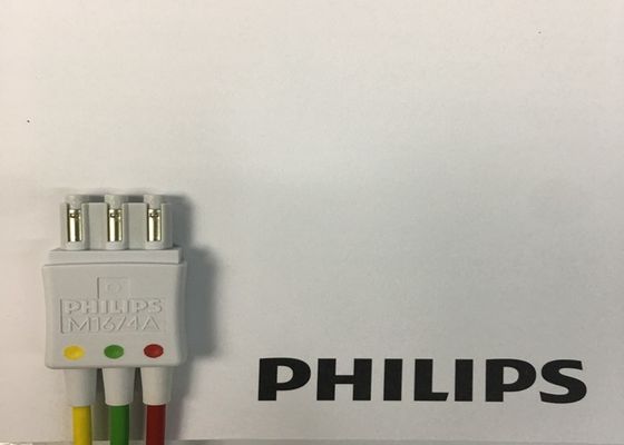 M1674A ตําแหน่ง ECG Lead Set Cable 3 ตําแหน่ง IEC ICU 1M สําหรับอุปกรณ์การแพทย์