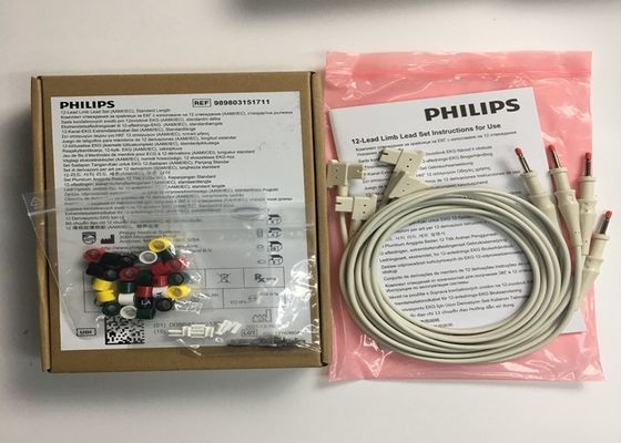 1M 12 Lead ECG Limb Leads 989803151711 สําหรับ PHLIP TC30 TC50 TC70 ติดตามผู้ป่วย
