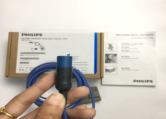 Phlip M1191BL อุปกรณ์การแพทย์อะไหล่ ผู้ใหญ่ SpO2 เซนเซอร์ 3M D Shape 8 ปิน