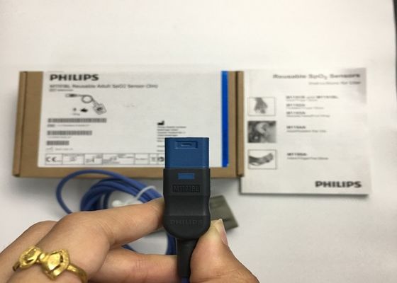 Phlip M1191BL อุปกรณ์การแพทย์อะไหล่ ผู้ใหญ่ SpO2 เซนเซอร์ 3M D Shape 8 ปิน