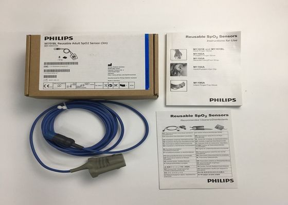 Phlip M1191BL อุปกรณ์การแพทย์อะไหล่ ผู้ใหญ่ SpO2 เซนเซอร์ 3M D Shape 8 ปิน