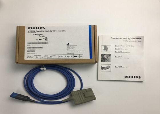 Phlip M1191BL อุปกรณ์การแพทย์อะไหล่ ผู้ใหญ่ SpO2 เซนเซอร์ 3M D Shape 8 ปิน