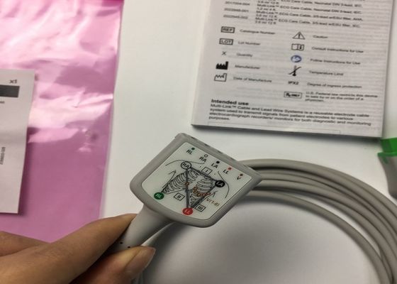 GE ผู้ใหญ่ Multi Link ECG สายไฟนํา 3 สายไฟ 5 สายไฟ 3.6M 12ft 2017003-001
