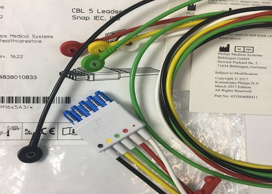M1645A IntelliVue อุปกรณ์การแพทย์อะไหล่ สายเคเบิล 5 Leadset