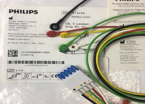 M1645A IntelliVue อุปกรณ์การแพทย์อะไหล่ สายเคเบิล 5 Leadset