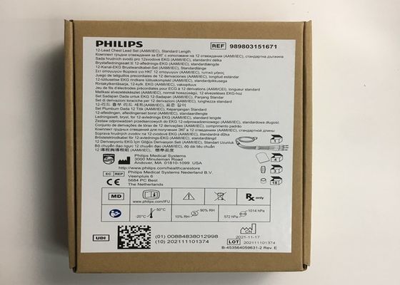0.75M อุปกรณ์การแพทย์ใช้ได้ 12 Lead Set 989803151671 สําหรับ Phlip TC30 ของเดิม