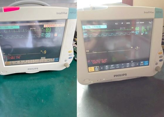 ฟิลิป MP40 MP50 มอนิเตอร์ผู้ป่วยมือสอง พร้อมอุปกรณ์เสริมซ่อม