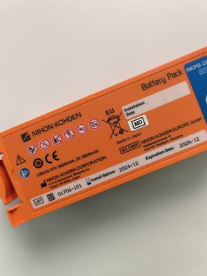 นีฮอน โคเด้น AED แบตเตอรี่เครื่องยับยั้งอาการ Orange AED-2100aed-2150aed-215aed-2152 Nkpb-28271k X217A