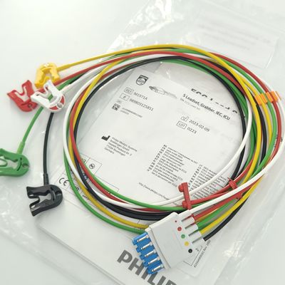 PHILIP โมเนอร์ผู้ป่วย อุปกรณ์การแพทย์ ภัณฑ์ใช้ CBL 5 Leadset Grabber IEC ICU REF M1971A 989803125851
