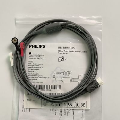 PHILIP แอริจิเนียล Efficia คอมบิเนทเคเบิล / 3-Leadset Snap AAMI REF: 989803160751