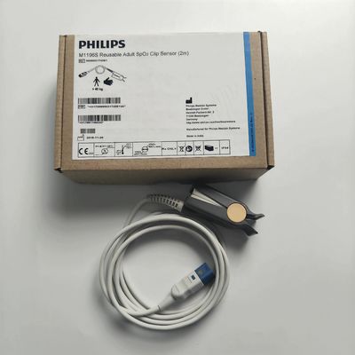 PHILIP แท้ M1196S เครื่องตรวจจับคลิป SpO2 สําหรับผู้ใหญ่ที่ใช้ได้หลายครั้ง (2m) REF:989803174381
