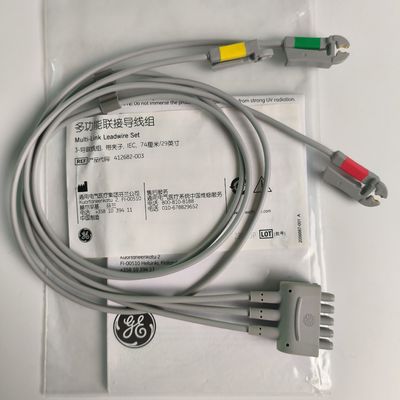 CareFusion GE อริจินัล มัลติลิงค์ เอเคจี สายนํา 3-Lead Grabber IEC 74cm / 29in. REF: 412682-003