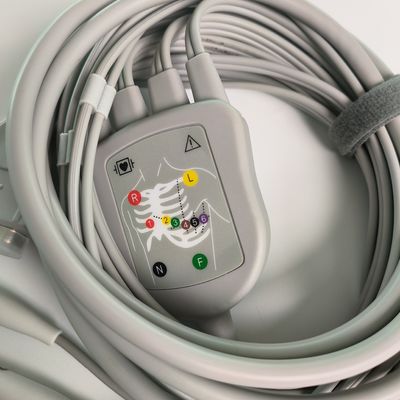 เครื่องตรวจหัวใจไฟฟ้า (Electrocardiogram Machine) ผสมผสาน 12 สายด้ายนําด้วย 15 ปิน มาตรฐานยุโรป IEC หัวหอม0