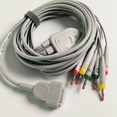 เครื่องตรวจหัวใจไฟฟ้า (Electrocardiogram Machine) ผสมผสาน 12 สายด้ายนําด้วย 15 ปิน มาตรฐานยุโรป IEC หัวหอม0