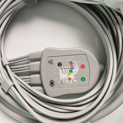 เครื่องตรวจกระเพาะหัวใจ (Electrocardiogram Machine) ผสมรวม 12 สายเชือก 15 ปิน หัวกล้วย 4.0 คู่มือหน้าอก 3.2M