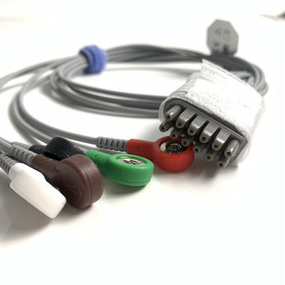 IT20 ECG Telemetry Lead EDAN 5-Lead Snap AHA สามารถใช้งานได้ใหม่ได้ REF: EL05DASY1
