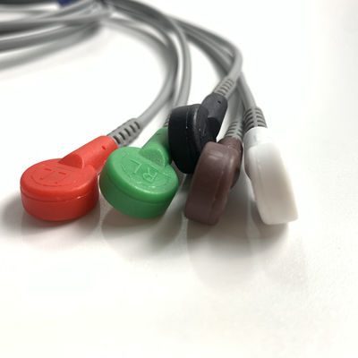 IT20 ECG Telemetry Lead EDAN 5-Lead Snap AHA สามารถใช้งานได้ใหม่ได้ REF: EL05DASY1