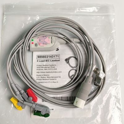 PHILIP อริจินัล 3 Lead IEC Leadset สีแดง เขียว เหลือง 2.6 ม.989803143171