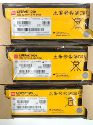REF:1141-000156 แบตเตอรี่อุปกรณ์การแพทย์ Medtronic LIFEPAK 1000 แบตเตอรี่เครื่องป้องกันกระดิ่ง 12V 4.5Ah 54Wh