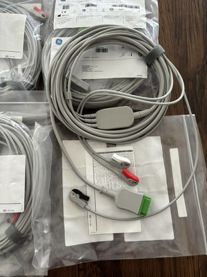 สายนำสัญญาณและสายหลัก GE REF: 5831398 สาย ECG 3 เส้น แบบติดถาวร ที่จับ AHA 4.7M 15FT