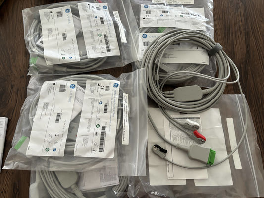 สายนำสัญญาณและสายหลัก GE REF: 5831398 สาย ECG 3 เส้น แบบติดถาวร ที่จับ AHA 4.7M 15FT