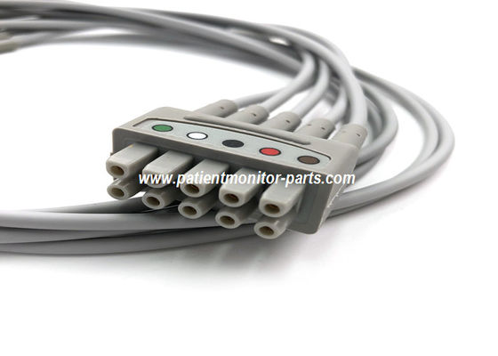 Multi-Link ECG Leadwire Grouped Set,5 Lead Grabber AHA 74CM / 29IN PN 412681-001 การใช้งานของสายไฟฟ้า