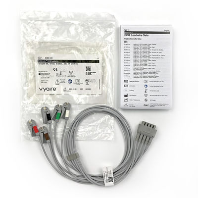GE Ref:412681-001 Multi-Link ECG Leadwire Group Set,5 -Lead,Grabber,AHA 74 CM /29 IN การใช้งานของสายไฟฟ้า