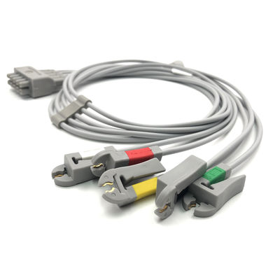 GE Ref:412681-003 Multi-Link ECG Leadwire Group Set,5 -Lead,Grabber,IEC 74 CM / 29 IN การใช้งานของสายไฟไฟฟ้า
