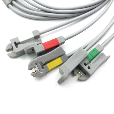 GE Ref:412681-003 Multi-Link ECG Leadwire Group Set,5 -Lead,Grabber,IEC 74 CM / 29 IN การใช้งานของสายไฟไฟฟ้า