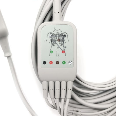 5831400 สายนําและสายกระเป๋า ECG 5 สายนําไม่แยก4.7M/15 FT