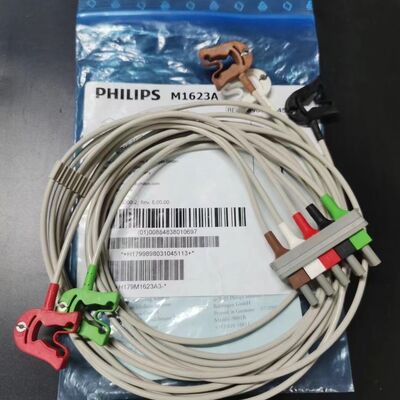 สาย ECG นิรภัย Philips M1623A (REF: 989803104511)
