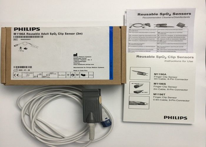 Phlip M1196A อุปกรณ์สํารอง EKG เครื่องจับนิ้ว 3M พร้อมเครื่องเชื่อม 8 PIN