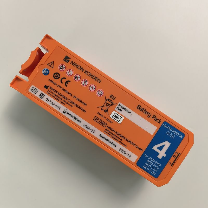 นีฮอน โคเด้น AED แบตเตอรี่เครื่องยับยั้งอาการ Orange AED-2100aed-2150aed-215aed-2152 Nkpb-28271k X217A