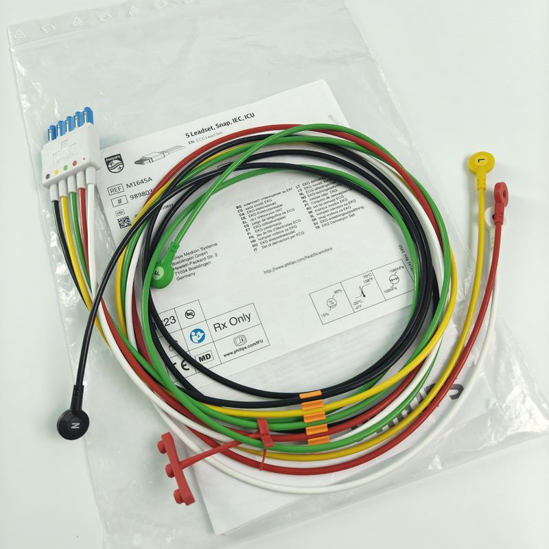 PHILIP ปิดตัวตรวจสอบผู้ป่วย CBL 5 แท้ Leadset Snap IEC ICU REF M1645A
