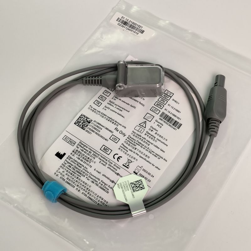 SHEC1 สายขยายเครื่องสํารวจออกซิเจนเลือด 2M DB9 แอดป์เตอร์ต่อ LEMO Plug 6 Pin Double Slot L2.0m