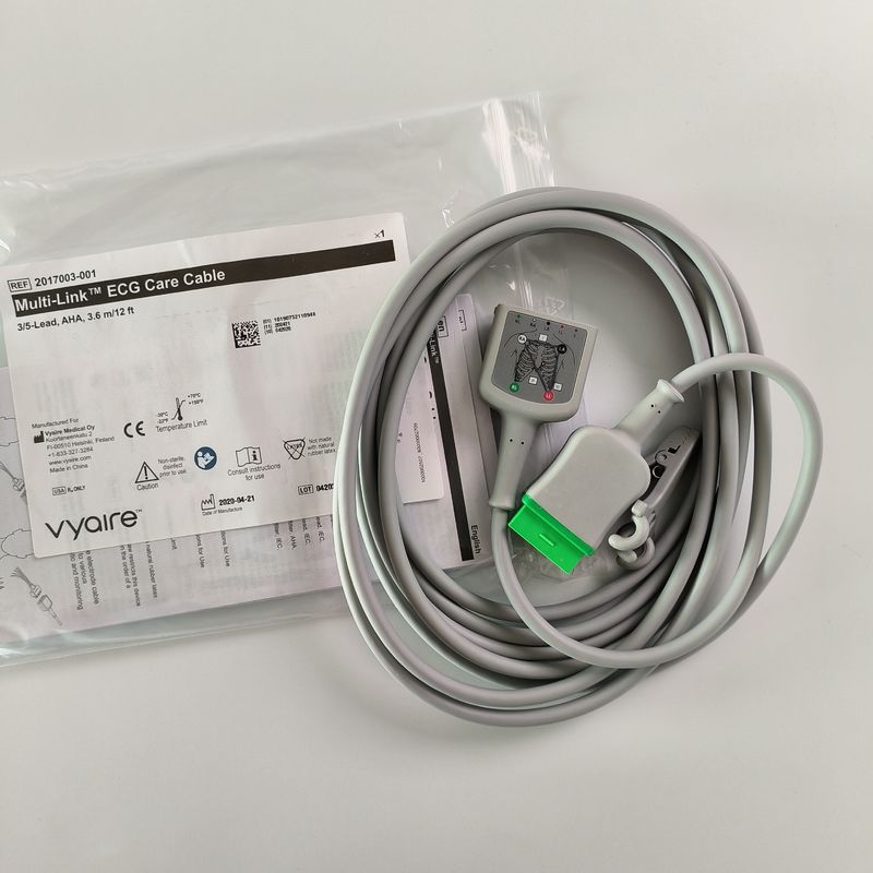 Vyaire GE สายเคเบิลรักษา ECG Multi-Link ของแท้ 3/5-Lead AHA 3.6m / 12 Ft. REF: 2017003-001