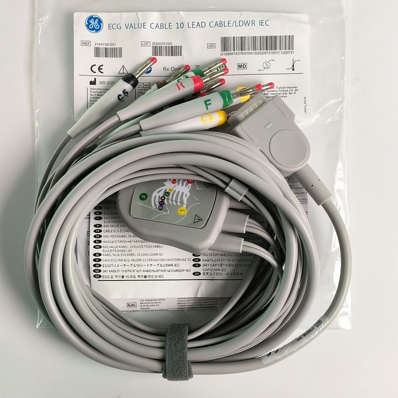 เครื่องตรวจหัวใจไฟฟ้า (Electrocardiogram Machine) ผสมผสาน 12 สายด้ายนําด้วย 15 ปิน มาตรฐานยุโรป IEC หัวหอม0